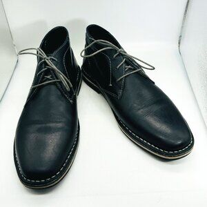 Steve Madden Chukka Boots Mens SZ 9 Harken 017 Black Leather Shoe
